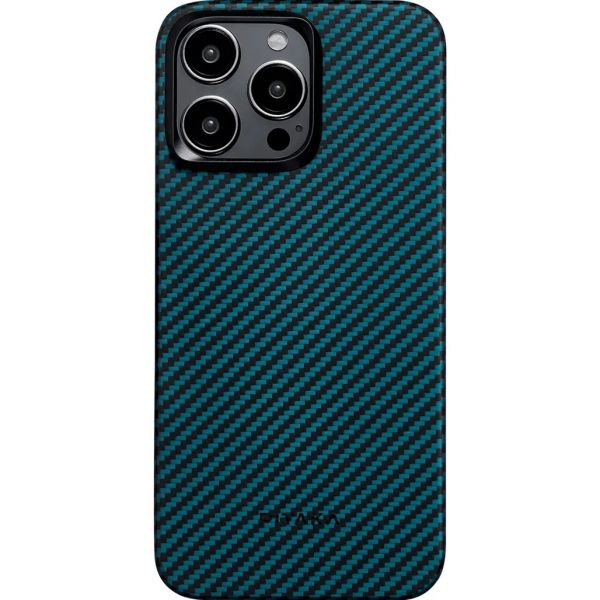 Pitaka MagEZ Case 4 Twill 1500D Black/Blue for iPhone 15 Pro Max (KI1508PM)