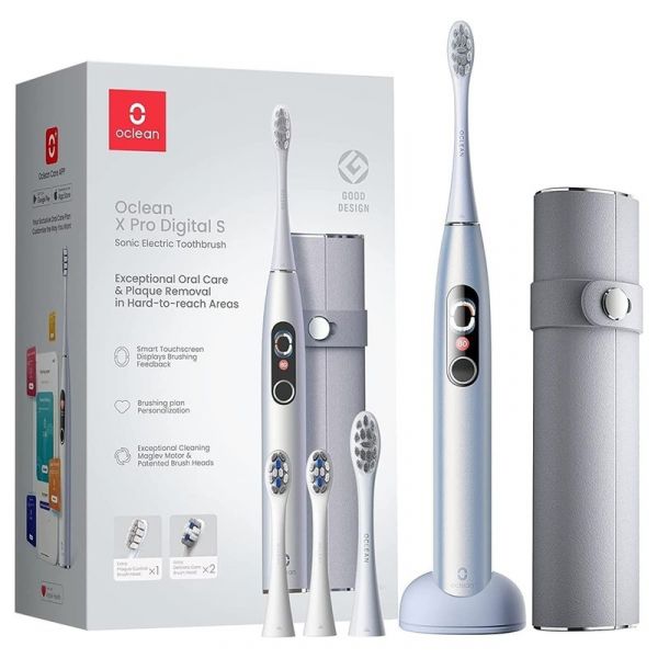 Електрична зубна щітка Oclean X Pro Digital Set Electric Toothbrush Glamour Silver (6970810552584)