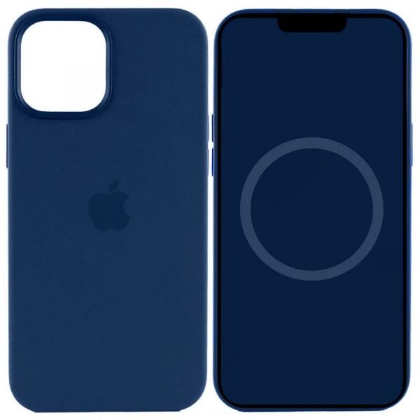 Чохол Apple Silicone Case with Animation & MagSafe iPhone 15 Pro (1:1 original), Storm Blue