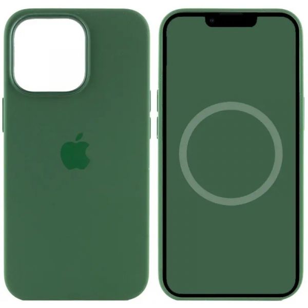 Чохол Silicon Case with Animation & MagSafe iPhone 13 Pro Max (1:1 original) Clover