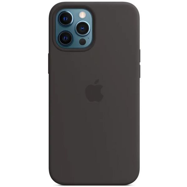 Чохол Silicon Case with Animation & MagSafe iPhone 12 Pro Max (1:1 original) Black