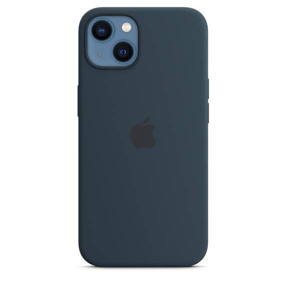 Чохол Silicon Case with Animation & MagSafe iPhone 13 (1:1 original) Abyss Blue