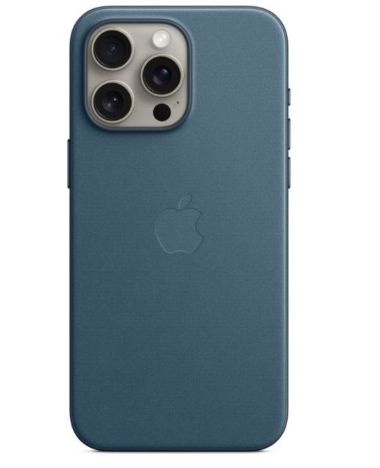 Чохол Apple FineWoven Case with Animation & MagSafe iPhone 15 Pro Max (1:1 original), Storm Blue