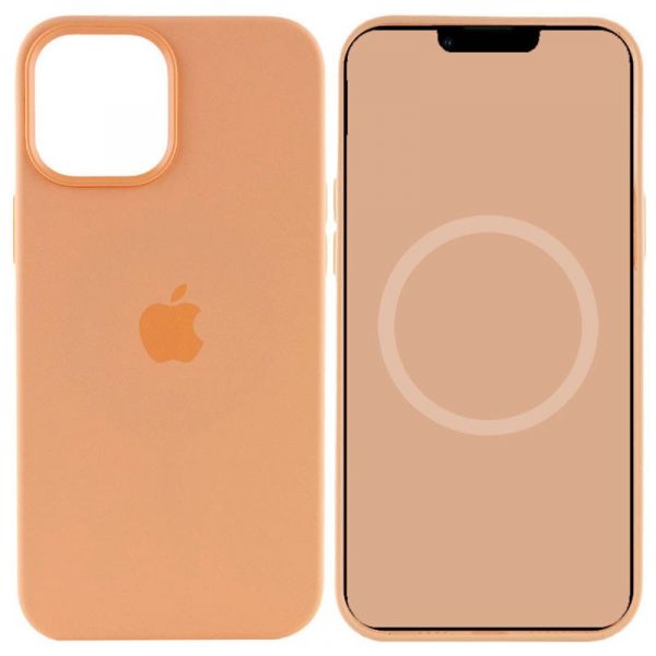 Чохол Apple Silicone Case with Animation & MagSafe iPhone 15 Pro Max (1:1 original), Orange Sorbet