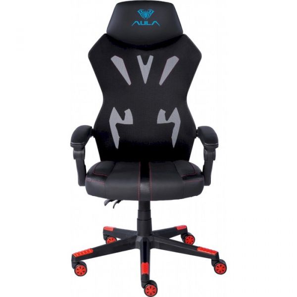 Крісло для геймерів Aula F010 Gaming Chair Black/Red (6948391286228)