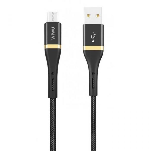 Кабель Wiwu Elite Data Cable USB to Micro 1.2m Black (ED-102)