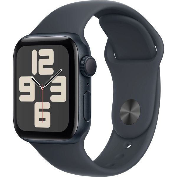 Apple Watch SE 2 2024 GPS 40mm Midnight Aluminium Case with Midnight Sport Band S/M MXE73