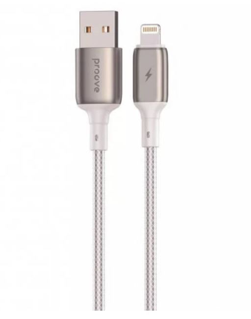 Кабель Proove Dense Metal Lightning 2.4A (2m) (white)