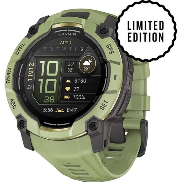 Смарт-годинник Garmin Instinct 3 50mm AMOLED Green with Fern Green Band (010-03020-02)