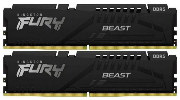 Модуль пам'яті DDR5 2х16GB/5200 Kingston Fury Beast Black (KF552C36BBEK2-32)