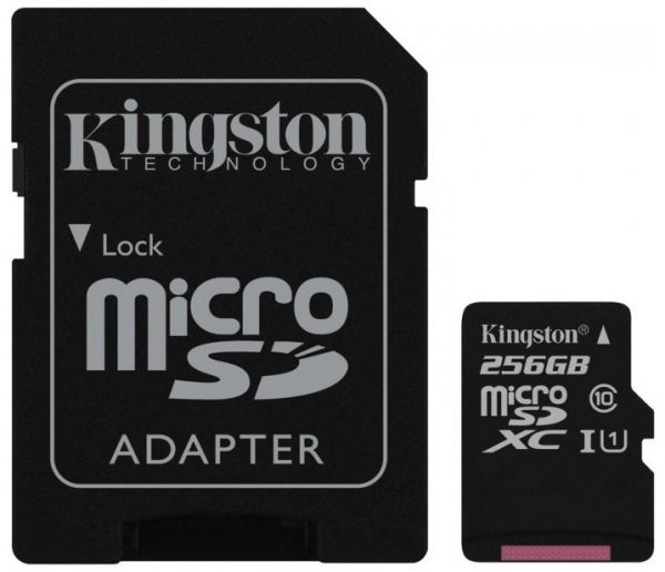 Карта пам'яті Kingston 128 GB microSDXC Class 10 UHS-I Canvas Select Plus A1 (SDCS2/256GB)