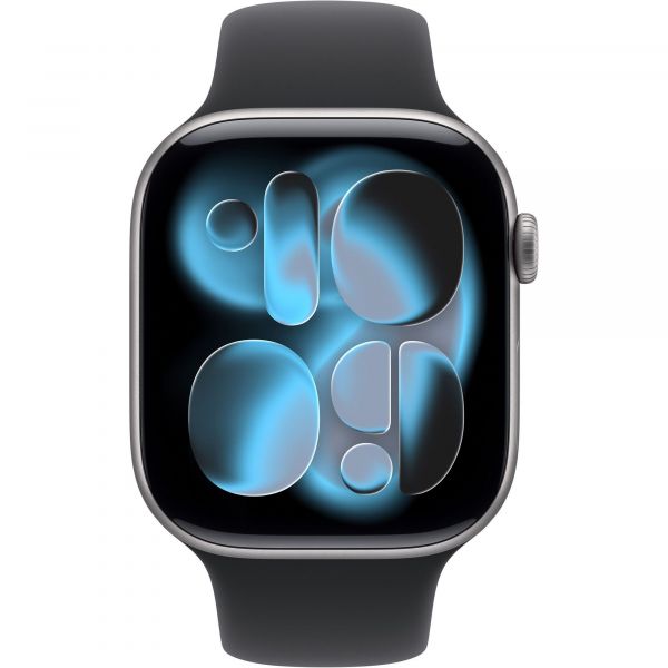 Apple Watch Series 11 GPS 42mm Space Grey Aluminium Case with Black Sport Band S/M MEQW4