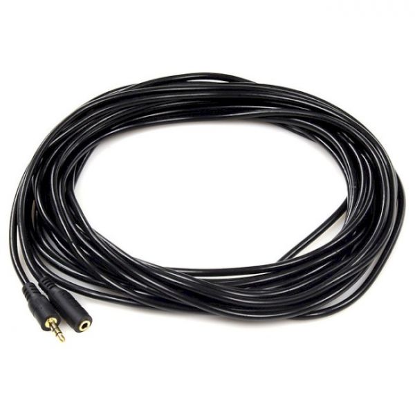 Аудіо-кабель Atcom 3.5 мм - 3.5 мм (M/F), 7.5 м, Black (11056)