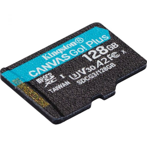 Карта пам'яті Kingston 128 GB microSDXC class 10 UHS-I U3 Canvas Go! Plus (SDCG3/128GBSP)