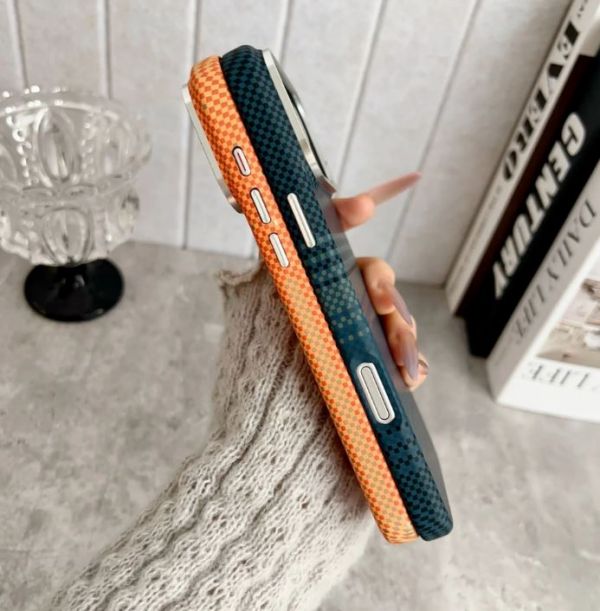 Чохол CaseSH Tactile Woven Magnetic Metal Frame for Apple iPhone 17 Pro Max S33