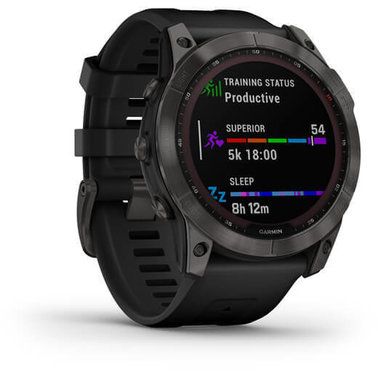 Смарт-годинник Garmin Fenix 7X Sapphire Solar Carbon Gray DLC Titanium Black Bd (010-02541-10/11/34)