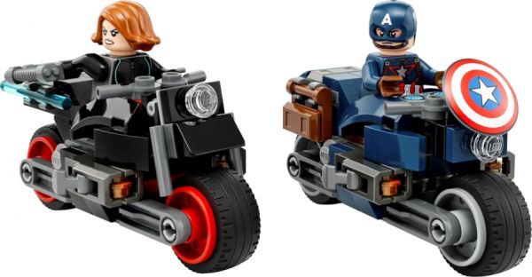 Блоковий конструктор LEGO Marvel Мотоцикли Чорної Вдови й Капітана Америки (76260)