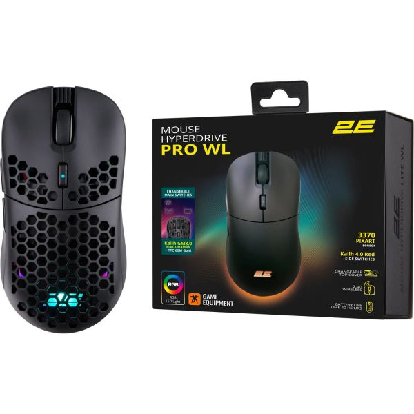 Миша 2E Gaming HyperDrive Pro RGB Wireless (2E-MGHDPR-WL-BK)