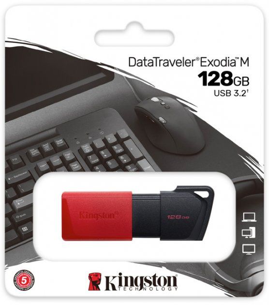 Накопичувач Kingston  128GB USB 3.2 Gen1 DT Exodia