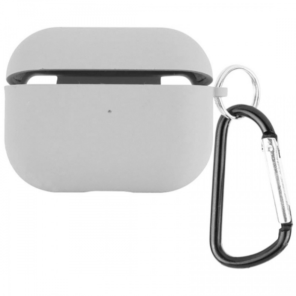 Чохол AirPods 4 Case (з мікрофіброю та карабіном), Stone Grey