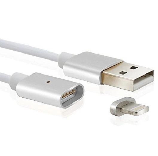 Магнітний кабель USB 2.0/Lighting, 1m, 2А, Silver, Blister YT-MCFB-L/S