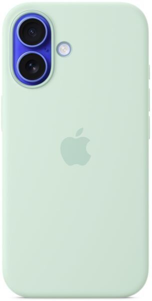 Чохол Silicone Case with Button, Animation & MagSafe iPhone 16 (1:1 original), Aquamarine