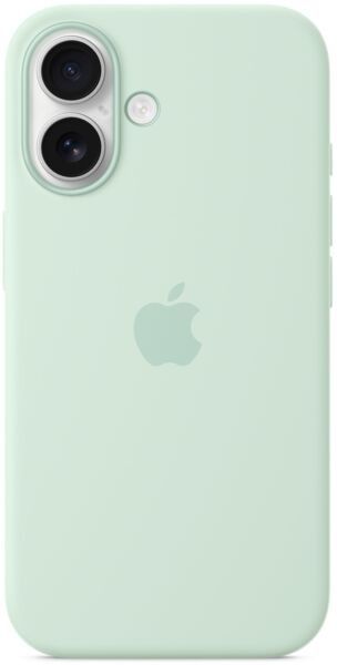 Чохол Silicone Case with Button, Animation & MagSafe iPhone 16 (1:1 original), Aquamarine