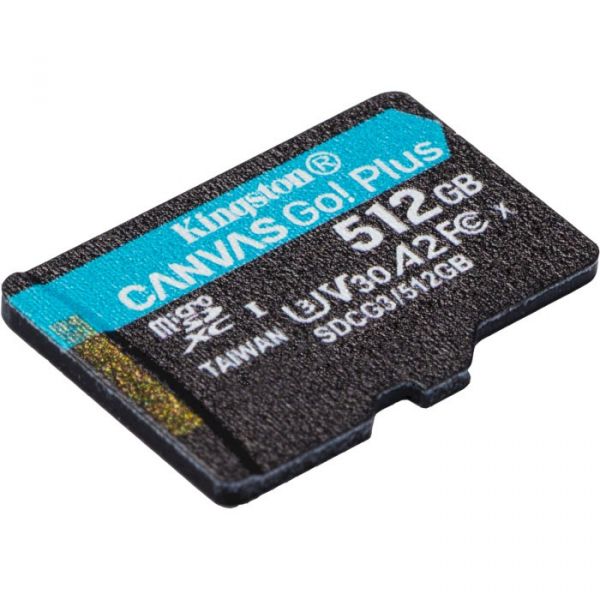 Карта пам'яті Kingston 512 GB microSDXC class 10 UHS-I U3 Canvas Go! Plus (SDCG3/512GBSP)