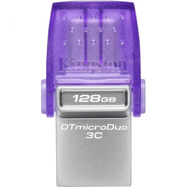 Накопичувач USB 128G Kingston usb3.0+TypeC DTDUO3CG3 microDuo 3C 200MB/s Metal^