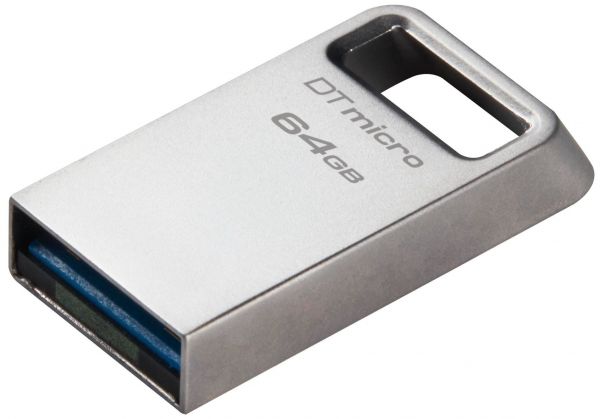 Накопичувач Kingston   64GB USB 3.2 Type-A Gen1 DT Micro R200MB/s Metal