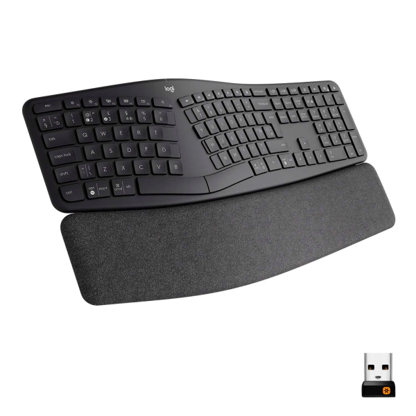 Клавіатура Logitech ERGO K860 Bluetooth/Wireless UA Black (920-010108, 920-010352)