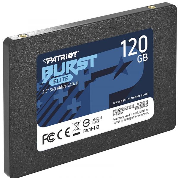 SSD накопичувач 120GB Patriot Burst Elite 2.5 SATAIII TLC (PBE120GS25SSDR)