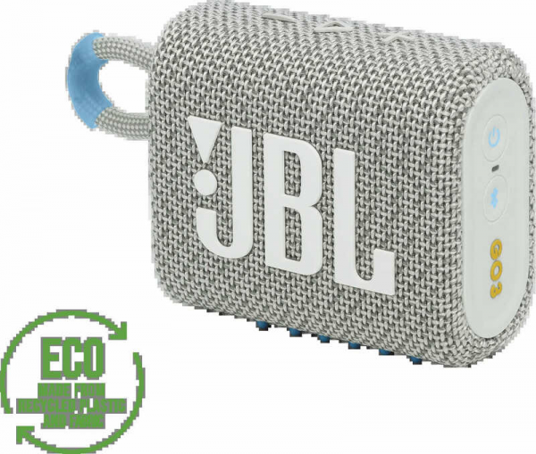 Портативна акустика JBL Go 3 Eco White (JBLGO3ECOWHT)