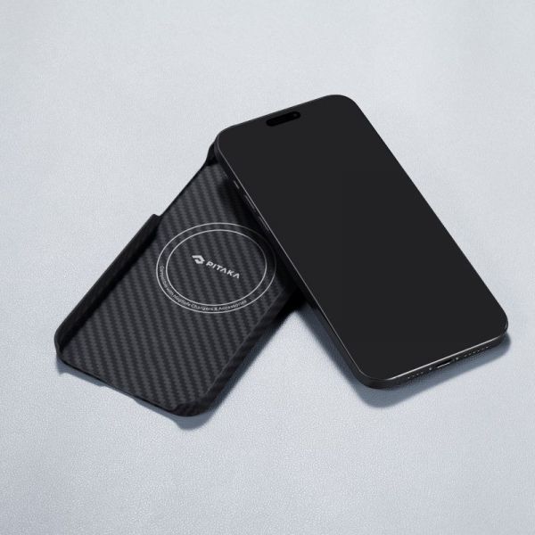 Pitaka MagEZ Case 4 Twill 1500D Black/Grey for iPhone 15 Plus (KI1501M)