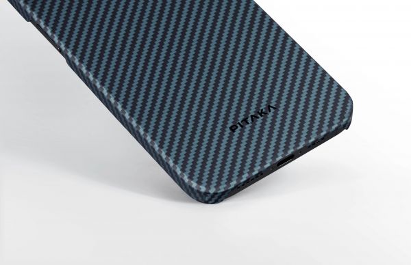 Pitaka MagEZ Case 4 Twill 1500D Black/Blue for iPhone 15 Pro (KI1508P)
