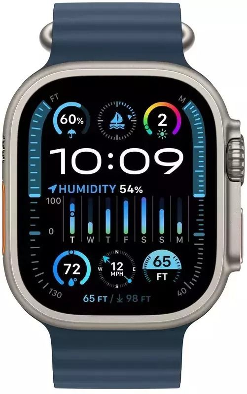 Apple Watch Ultra 2 GPS + Cellular 49mm Titanium Case with Blue Ocean Band (MREG3)