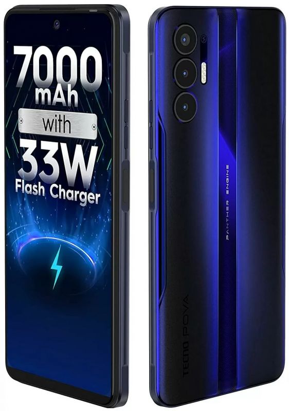 Смартфон Tecno POVA-3 LF7n 6/128GB Electric Blue (4895180781636) (UA)