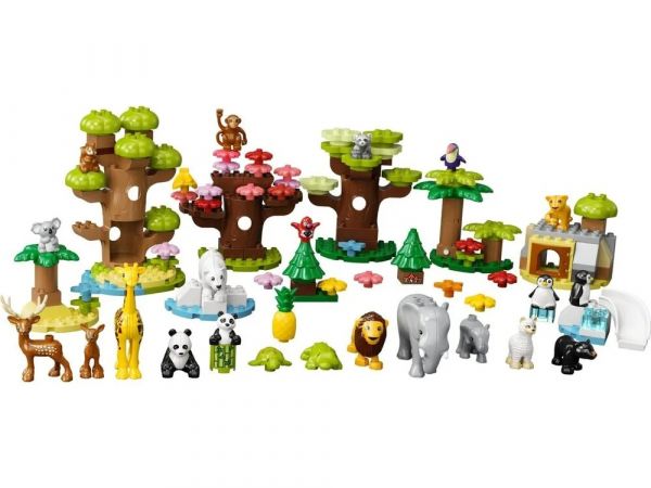 Блоковий конструктор LEGO DUPLO Дикі тварини світу, 142 деталі (10975)