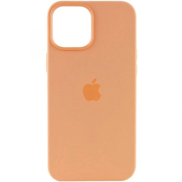 Чохол Apple Silicone Case with Animation & MagSafe iPhone 15 Pro (1:1 original), Orange Sorbet