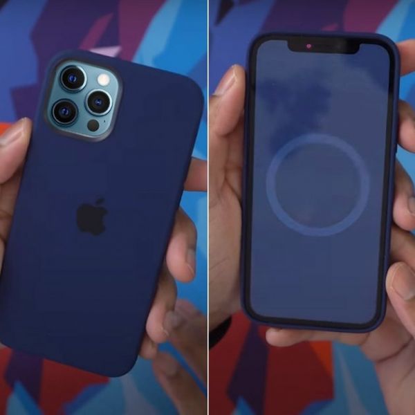 Чохол Silicon Case with Animation & MagSafe iPhone 12 Pro Max (1:1 original) Deep Navy