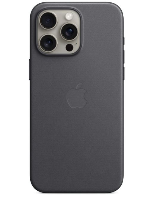 Чохол Apple FineWoven Case with Animation & MagSafe iPhone 15 Pro Max (1:1 original), Black