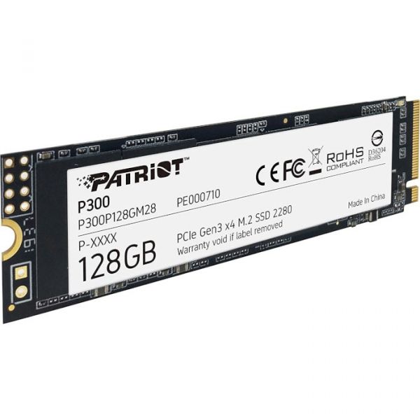 SSD накопичувач 128GB Patriot P300 M.2 2280 PCIe 3.0 x4 NVMe TLC (P300P128GM28)