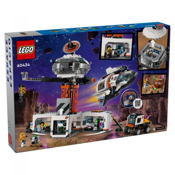 Блоковий конструктор LEGO City Космічна база й стартовий майданчик для ракети (60434)