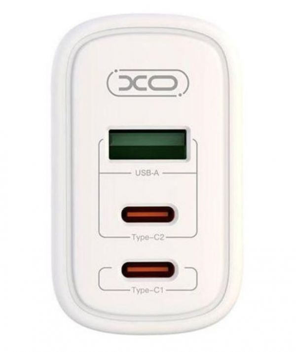Мережевий зарядний пристрій XO CE04 ( EU ) 65W Fast Charger ( TYPE-C PD65W / USB-A QC45W ) CE with l