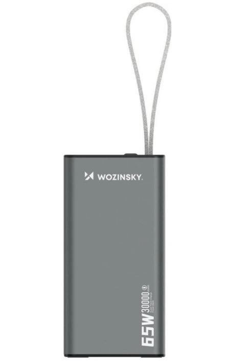 Зовнішній акумулятор Wozinsky 30000mAh K65+ 65W PD,QC USB-A,2xUSB-C Gray