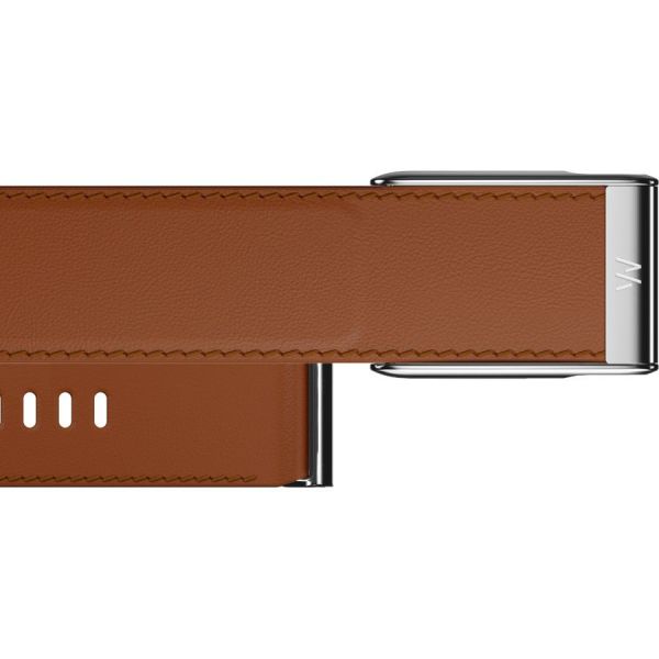 Ремешок WHOOP LeatherLuxe Straight Band | Chestnut/Cream with Titanium - Size S (810114362235)