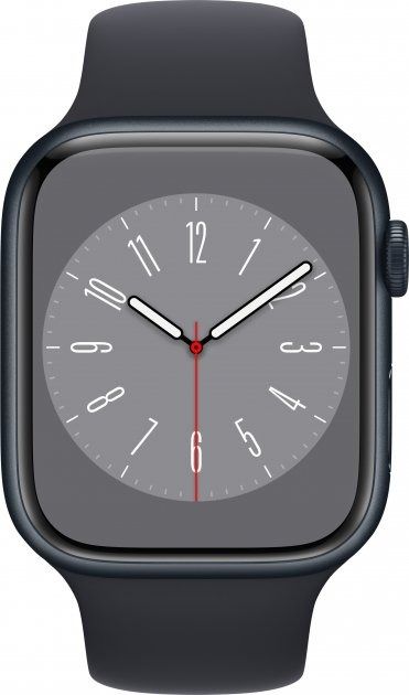Apple Watch Series 8 GPS 45mm Midnight Aluminium M/L Midnight Sport Band (MNUL3)