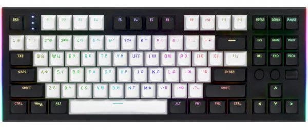 Клавиатура HATOR Gravity TKL orange (HTK560) black, US layout