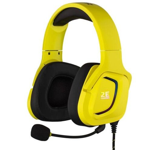 Комп'ютерна гарнітура 2E Gaming HG340 RGB 3.5mm Yellow (2E-HG340YW)