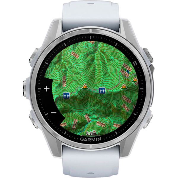 Смарт-годинник Garmin Fenix 8 43mm AMOLED Silver with Whitestone Silicone Band (010-02903-00)